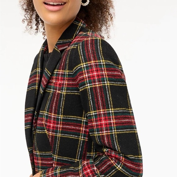 NWT J.Crew Factory Stewart Tartan wool-blend schoolboy blazer sz 6 - Picture 5 of 12